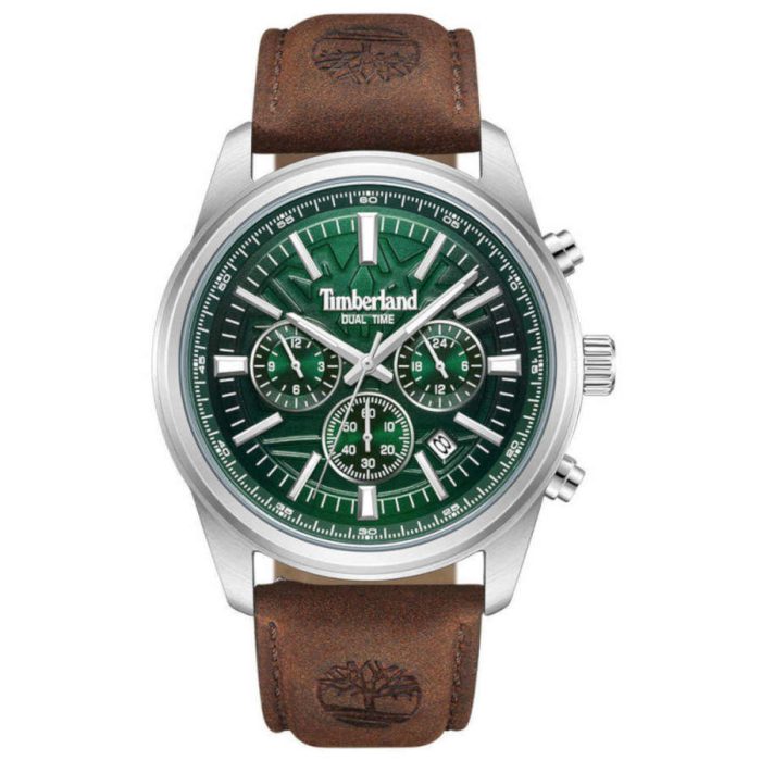 Timberland Northbridge Dual Time Brown Leather Strap TDWGF0041206