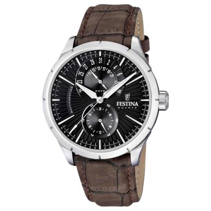 Festina Multifunction Brown Leather Strap F16573/4