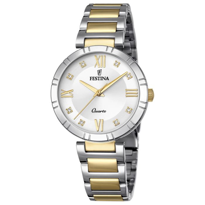 Festina Crystals Two Tone Stainless Steel Bracelet F16937/A