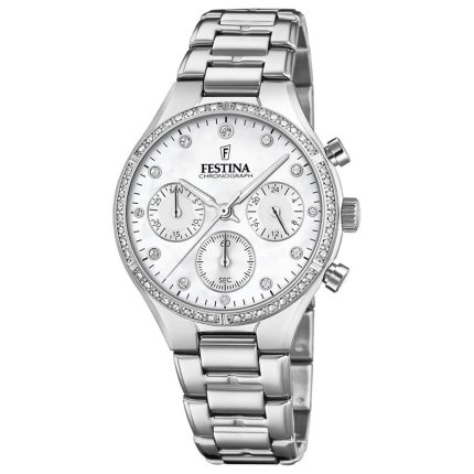 Festina Silver Stainless Steel Bracelet Chronograph F20401/1