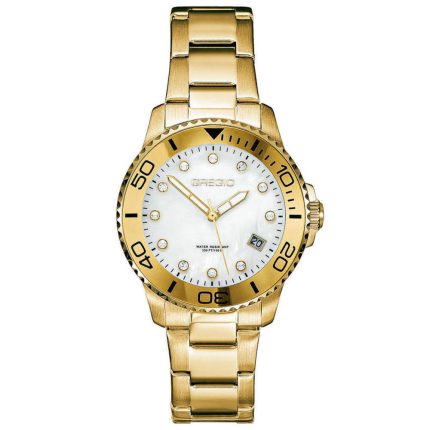 Gregio Divers Crystals Gold Stainless Steel Bracelet GR530020