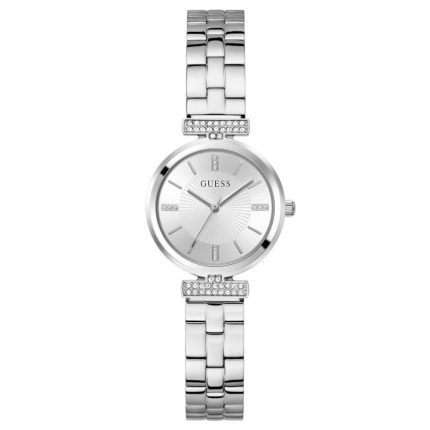 Guess Array Crystals Silver Stainless Steel Bracelet GW0762L1