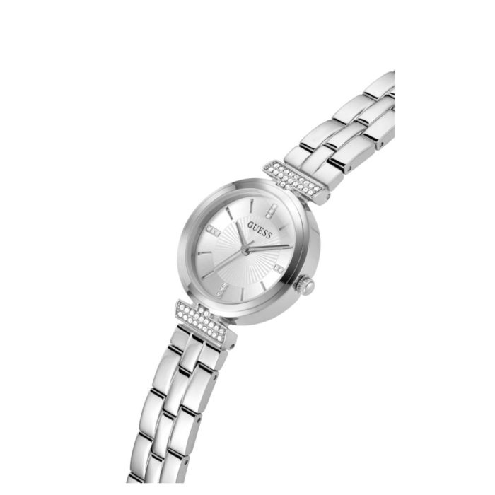 Guess Array Crystals Silver Stainless Steel Bracelet GW0762L1