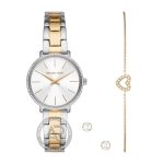 Michael Kors Pyper Crystals Two Tone Stainless Steel Bracelet Gift Set MK1041