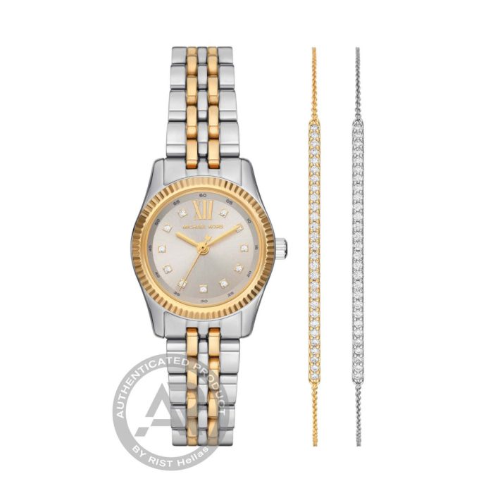 Michael Kors Lexington Two Tone Stainless Steel Bracelet Gift Set MK4815