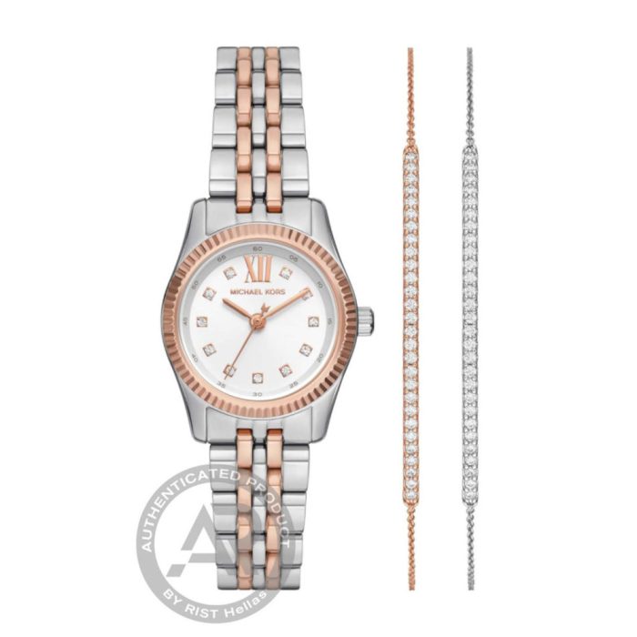 Michael Kors Lexington Two Tone Stainless Steel Bracelet Gift Set MK4817