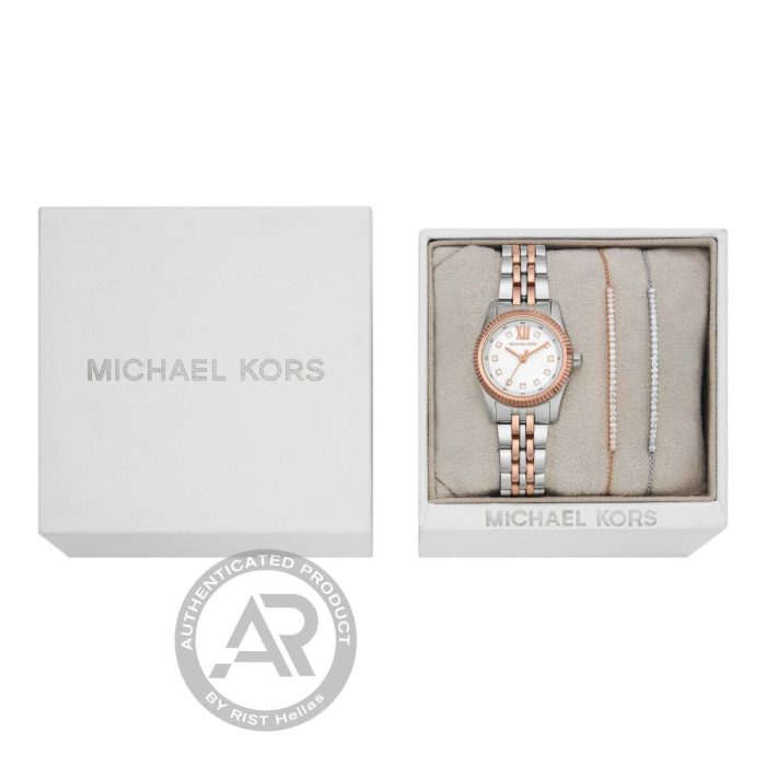 Michael Kors Lexington Two Tone Stainless Steel Bracelet Gift Set MK4817