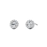 MICHAEL KORS STUD EARRINGS ΣΚΟΥΛΑΡΙΚΙΑ ΑΠΟ ΕΠΙΠΛΑΤΙΝΩΜΕΝΟ ΑΣΗΜΙ ΜΕ ΖΙΡΓΚΟΝ MKC1033AN040