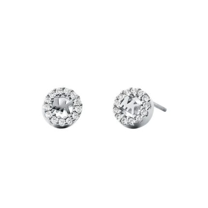 MICHAEL KORS STUD EARRINGS ΣΚΟΥΛΑΡΙΚΙΑ ΑΠΟ ΕΠΙΠΛΑΤΙΝΩΜΕΝΟ ΑΣΗΜΙ ΜΕ ΖΙΡΓΚΟΝ MKC1033AN040