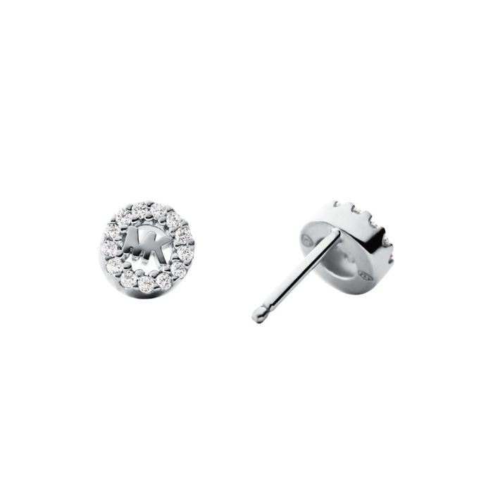 MICHAEL KORS STUD EARRINGS ΣΚΟΥΛΑΡΙΚΙΑ ΑΠΟ ΕΠΙΠΛΑΤΙΝΩΜΕΝΟ ΑΣΗΜΙ ΜΕ ΖΙΡΓΚΟΝ MKC1033AN040