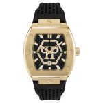 Philipp Plein The Hexagon Phantom Black Silicone Strap PWPUA0424