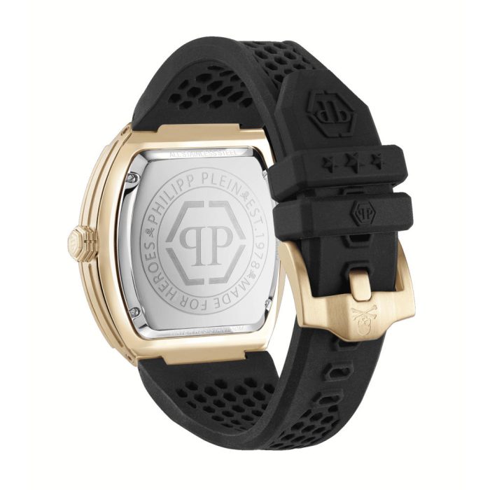 Philipp Plein The Hexagon Phantom Black Silicone Strap PWPUA0424