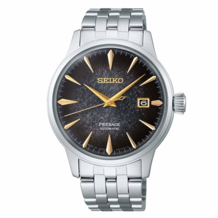 Seiko Presage Automatic Cocktail Time Star Bar L.E. Silver Stainless Steel Bracelet SRPK93J1