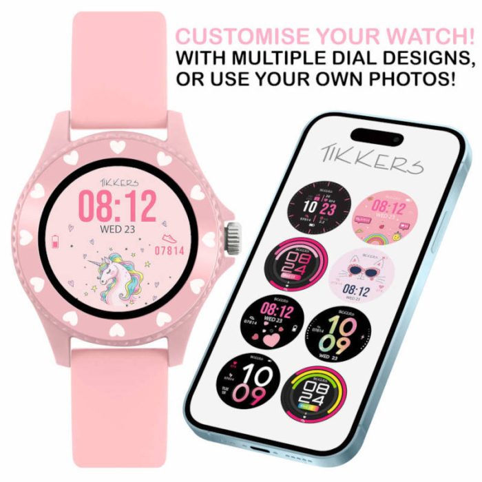 Tikkers Series 34 Pink Silicone Strap Smartwatch TKS34-0022