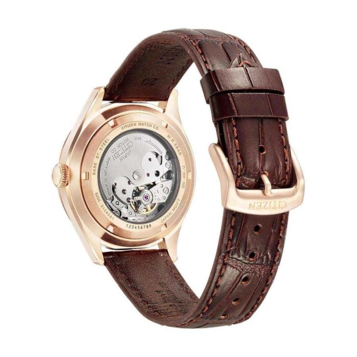 Citizen Automatic Brown Leather Strap NH8393-05AE