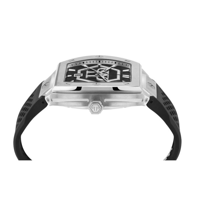 Philipp Plein The Hexagon Phantom Black Rubber Strap PWPUA0524