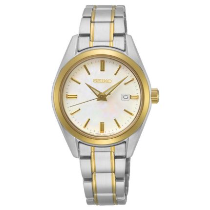 Seiko Analogue Quartz Two Tone Stainless Steel Bracelet SUR636P1