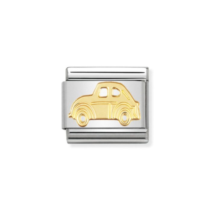 NOMINATION COMPOSABLE CLASSIC LINK CAR IN 18K GOLD 030108/05