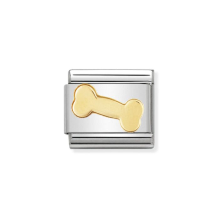 NOMINATION COMPOSABLE CLASSIC LINK BONE IN 18K GOLD 030110/09