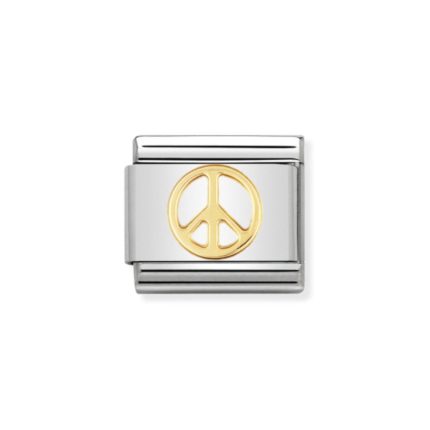 NOMINATION COMPOSABLE CLASSIC LINK PEACE IN 18K GOLD 030116/06