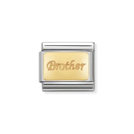 NOMINATION COMPOSABLE CLASSIC LINK BROTHER IN 18K GOLD 030121/35