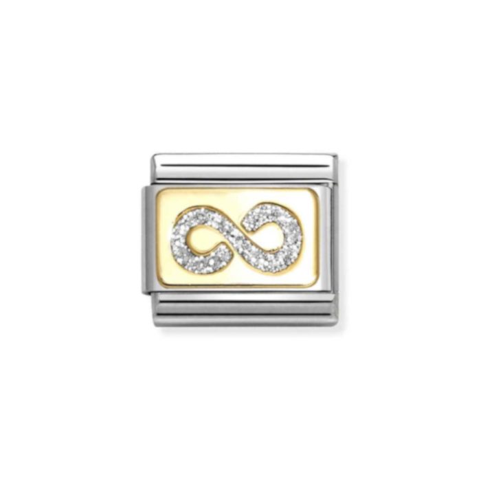 NOMINATION COMPOSABLE CLASSIC LINK GLITTER INFINITY IN 18K GOLD 030224/06