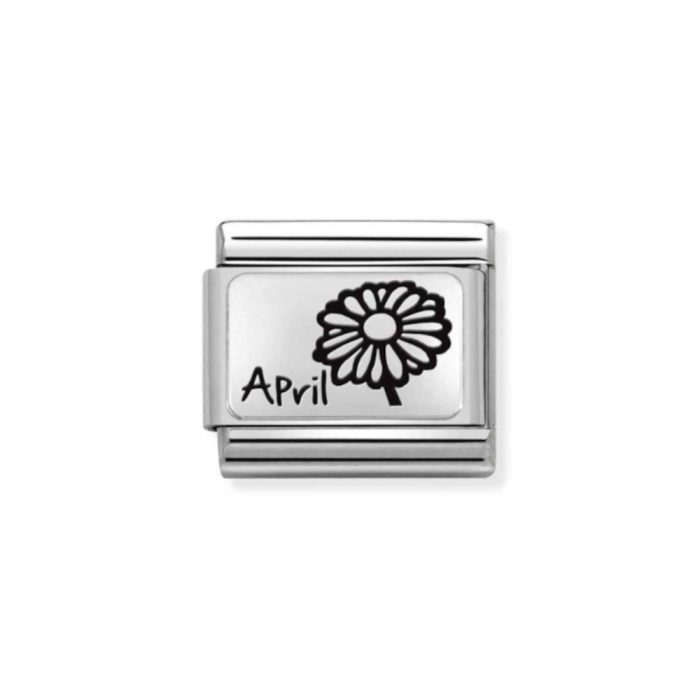 NOMINATION COMPOSABLE CLASSIC LINK APRIL FLOWER IN STERLING SILVER 330112/16