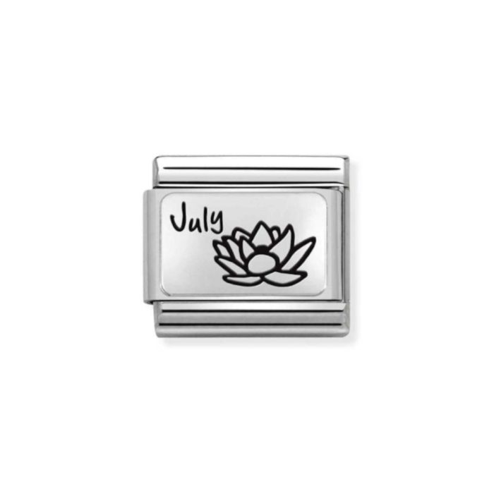 NOMINATION COMPOSABLE CLASSIC LINK JULY FLOWER IN STERLING SILVER 330112/19