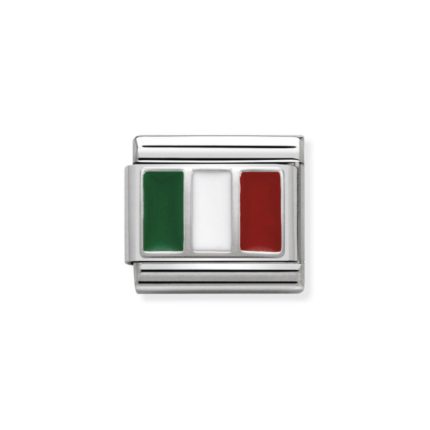 NOMINATION COMPOSABLE CLASSIC LINK ITALY IN STERLING SILVER WITH ENAMEL 330207/16