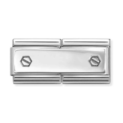 NOMINATION COMPOSABLE CLASSIC DOUBLE LINK WITH SCREWS IN STERLING SILVER 330710/49