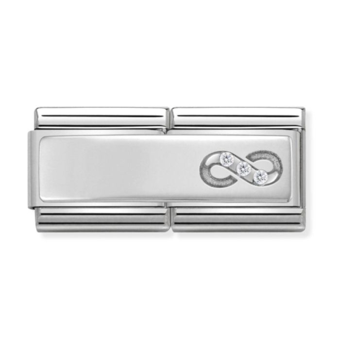 NOMINATION COMPOSABLE CLASSIC DOUBLE LINK INFINITY IN STERLING SILVER WITH CUBIC ZIRCONIA 330731/14