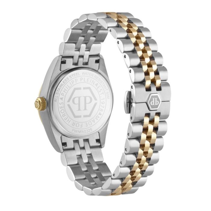 Philipp Plein Date Superlative Crystals Two Tone Stainless Steel Bracelet PWNFA0325