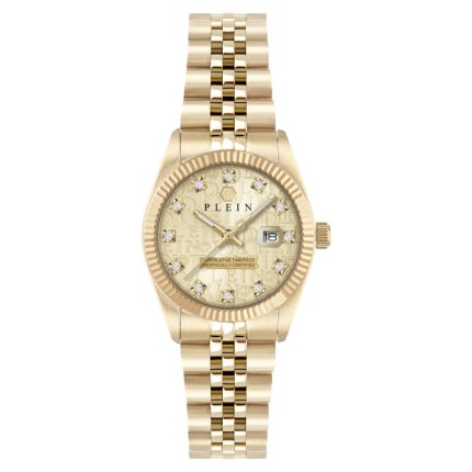 Philipp Plein Date Superlative Crystals Gold Stainless Steel Bracelet PWNFA0525