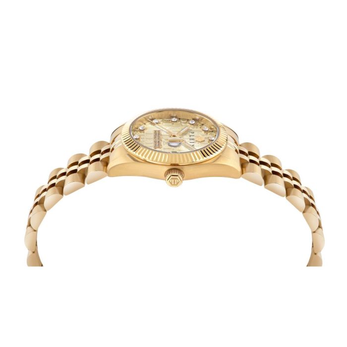 Philipp Plein Date Superlative Crystals Gold Stainless Steel Bracelet PWNFA0525