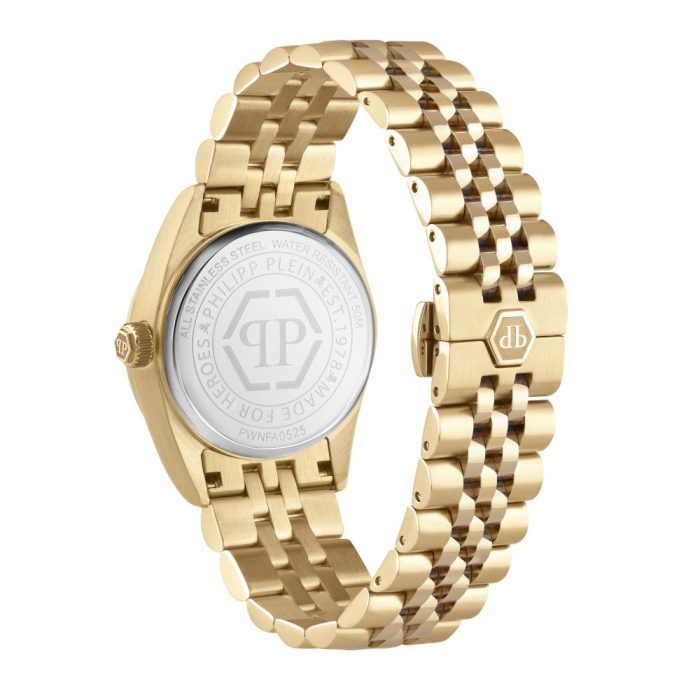 Philipp Plein Date Superlative Crystals Gold Stainless Steel Bracelet PWNFA0525