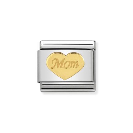 NOMINATION COMPOSABLE CLASSIC LINK MΟM HEART IN 18K GOLD 030162/37