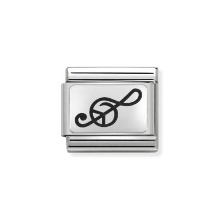 NOMINATION COMPOSABLE CLASSIC LINK TREBLE CLEF IN STERLING SILVER WITH ENAMEL 330109/04