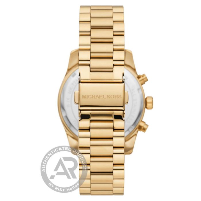 Michael Kors Lexington Crystals Gold Stainless Steel Bracelet Chronograph MK7241